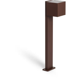 Balise Extérieure Solaire LED en Saillie sur Pied 80 cm Aluminium Denny Brun
