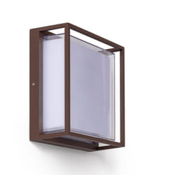 Efectoled - Applique murale extérieur led à double diffuseur sélectionnable Arelien 20 w en aluminium cct Rouille
