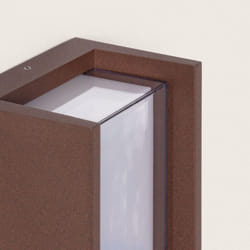 Efectoled - Applique murale extérieur led à double diffuseur sélectionnable Lysandra 12 w en aluminium cct Rouille