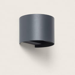 Efectoled - Applique Murale led 10 w Extérieure Aluminium cct Sélectionnable Éclairage Double Face en Iridix Round Anthracite
