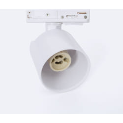 Efectoled - Spot à Douille sur Rail Monophasé Davos pour Ampoule led GU10 AR111 Blanc