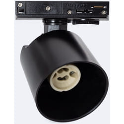 Efectoled - Spot à Douille sur Rail Monophasé Davos pour Ampoule led GU10 AR111 Noir
