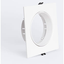 Efectoled - Collerette Downlight Carré Encastrable Orientable pour Ampoule led GU10 AR111 Coupe Ø135 mm Blanc