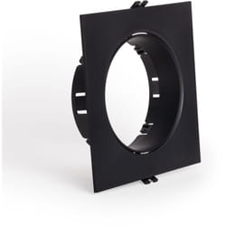 Collerette Downlight Carré Encastrable Orientable pour Ampoule led GU10 AR111 Coupe Ø135 mm Noir