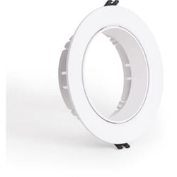 Collerette Downlight Conique Encastrable Orientable pour Ampoule led GU10 AR111 Coupe Ø135 mm Blanc