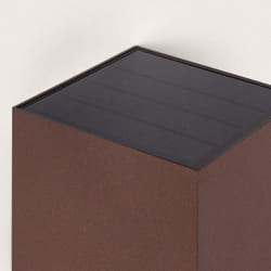 Efectoled - Applique murale extérieure solaire led en aluminium Denny Rouille