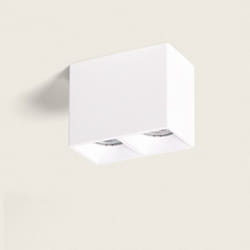 Efectoled - Plafonnier Carré Double Traxim Blanc