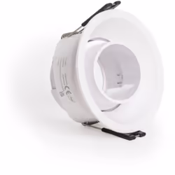 La Collerette Downlight Conique Orientable Faible UGR pour Ampoule LED GU10 / GU5.3 Coupe Ø85 mm Suefix est un élément lumine ...