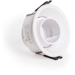 Collerette Downlight Conique Orientable Faible ugr pour Ampoule led GU10 / GU5.3 Coupe Ø85 mm Suefix Blanc