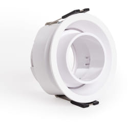 Collerette Downlight Conique Orientable Faible ugr pour Ampoule led GU10 / GU5.3 Coupe Ø75 mm Suefix Blanc