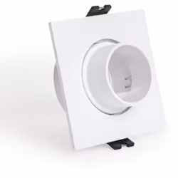La Collerette Downlight Carré Orientable faible UGR pour Ampoule LED GU10 / GU5.3 Coupe Ø75 mm Suefix est un élément lumineux ...