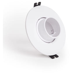 Collerette Downlight Conique Orientable Faible UGR pour Ampoule LED GU10 / GU5.3 Coupe Ø75 mm Suefix Blanc