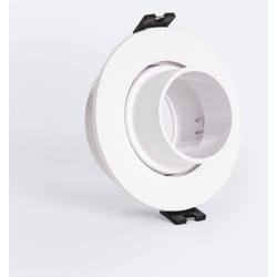 Collerette Downlight Conique Orientable Faible ugr pour Ampoule led GU10 / GU5.3 Coupe Ø75 mm Suefix Blanc