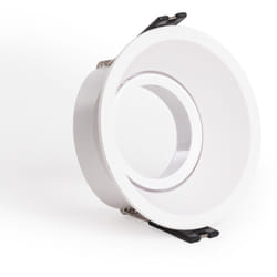 Collerette Downlight Conique Orientable pour Ampoule led GU10 / GU5.3 Coupe Ø85 mm Suefix Blanc