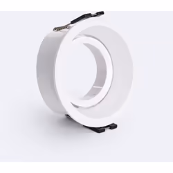 La Collerette Downlight Conique Orientable pour Ampoule LED GU10 / GU5.3 Coupe Ø75 mm Suefix est un élément lumineux au desig ...