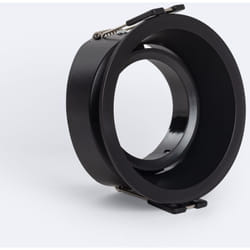 Efectoled - Collerette Downlight Conique Orientable pour Ampoule led GU10 / GU5.3 Coupe Ø75 mm Suefix Noir
