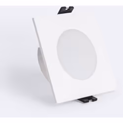 La Collerette Downlight Carré IP65 pour Ampoule LED GU10 / GU5.3 Coupe Ø75 mm Maxis est un élément lumineux au design intempo ...