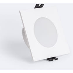 Efectoled - Collerette Downlight Carré IP65 pour Ampoule led GU10 / GU5.3 Coupe Ø75 mm Maxis Blanc