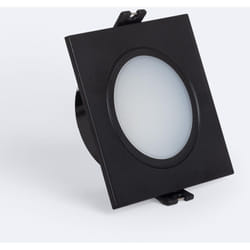 Efectoled - Collerette Downlight Carré IP65 pour Ampoule led GU10 / GU5.3 Coupe Ø75 mm Maxis Noir