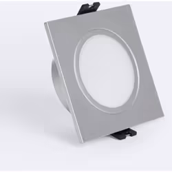 La Collerette Downlight Carré IP65 pour Ampoule LED GU10 / GU5.3 Coupe Ø75 mm Maxis est un élément lumineux au design intempo ...