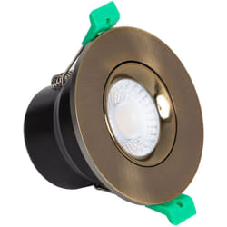 Efectoled - Spot Downlight Ignifuge led 5-8W Rond Dimmable IP65 Coupe ø 65 mm Solid Design Ajustable Doré Sélectionnable (Neutre-Froid)