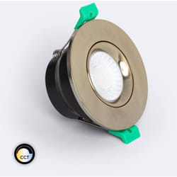 Efectoled - Spot Downlight Ignifuge led 5-8W Rond Dimmable IP65 Coupe ø 65 mm Design Ajustable Doré Sélectionnable (Neutre-Froid)