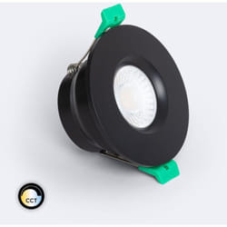Efectoled - Spot Downlight Ignifuge led 5-8W Rond Dimmable IP65 Coupe ø 65 mm Design Noir Sélectionnable (Neutre-Froid)