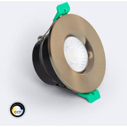 Spot Downlight Ignifuge LED 5-8W Rond Dimmable IP65 Coupe Ø 65 mm Design Doré Sélectionnable (Neutre-Froid)