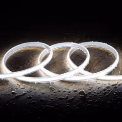 Le Ruban LED 220V COB 320 LED/m Blanc Froid IP65 CRI90 Largeur 12mm Coupe tous les 50cm ne nécessite aucun type de source d'a ...
