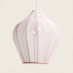 Suspension Métal et Tissu Ø400 mm Yara Rose pastel