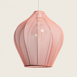 Efectoled - Suspension Métal et Tissu Ø400 mm Yara Rosa Empolvado