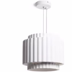 La Suspension Plâtre Double Colum , avec son design élégant et ses ondulations lumineuses, se présente comme une pièce unique ...