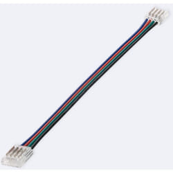 Connecteur hippo Double avec câble pour Ruban led rgb 12/24V dc smd IP20 Largeur 10mm 10 mm