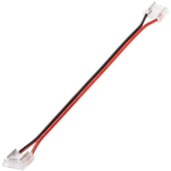 Connecteur Double avec Câble pour Ruban led 12/24V dc cob IP20 Largeur 8mm 8 mm