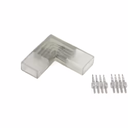 Avec le Connecteur Angle, vous pouvez connecter rapidement et facilement deux bandes LED SMD RVB 220 V AC d'une largeur de 15 ...