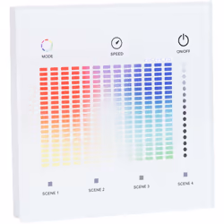 La Télécommande Variateur Murale Tactile LED RGB DALI Master est une télécommande variateur tactile RGB qui agit comme un sys ...