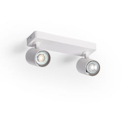 Efectoled - Plafonnier Orientable Cora 2 Spots Blanc Blanc