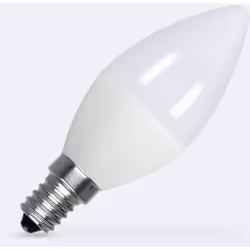L'Ampoule LED E14 5W 500 lm C37 est le modèle idéal pour supprimer les anciennes ampoules de type bougie très utilisées dans  ...