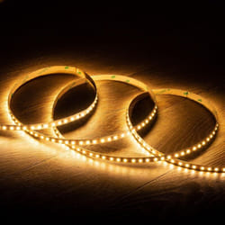 Ruban LED 12V SMD 120 LED/m 5m 10W/m 1000lm/m Largeur 8mm Coupe 2.5cm IP20 2700K Blanc chaud