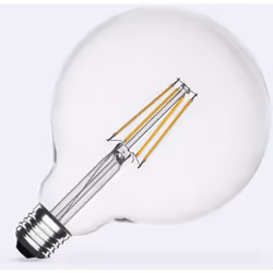 L' Ampoule LED Filament E27 8W 1055 lm Dimmable G125 est un véritable bijou d'éclairage qui rehaussera l'esthétique et la qua ...