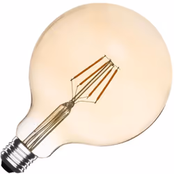 L'Ampoule LED Filament E27 6W 600 lm Dimmable G125 Gold est un véritable bijou d'éclairage. Il se distingue par sa possibilit ...