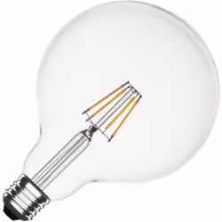 L 'Ampoule LED Filament E27 6W 720 lm G125 est une excellente option d'éclairage. Elle se distingue par son design sphérique  ...