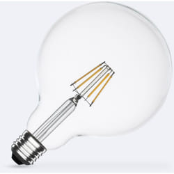 Ampoule LED Filament E27 6W 720 lm G125 No Flicker 4000K Blanc neutre