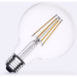L' Ampoule LED Filament E27 8W 1055 lm G95 est un véritable bijou d'éclairage qui rehaussera l'esthétique et la qualité de vo ...