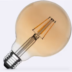 L'Ampoule LED Filament E27 6W 600 lm G95 est une excellente option d'éclairage. Avec son design sphérique (G95), cette ampoul ...