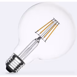 L' Ampoule LED Filament E27 6W 720 lm G95 est une excellente option d'éclairage. Elle se distingue par son design sphérique ( ...