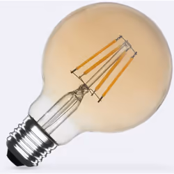 L'Ampoule LED Filament E27 6W 540 lm G80 Gold avec sa finition dorée est une excellente option d'éclairage. Elle se distingue ...