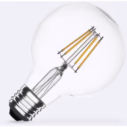 L' Ampoule LED Filament E27 6W 720 lm G80 est une excellente option d'éclairage. Elle se distingue par son design sphérique ( ...
