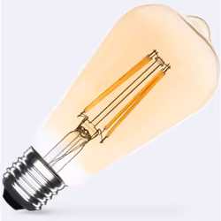 L'Ampoule LED Filament E27 8W 750 lm Dimmable ST64 Gold est un véritable bijou qui se distingue par sa possibilité de variati ...