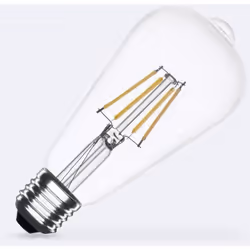 L' Ampoule LED Filament E27 6W 720 lm ST64 est un excellent choix d'éclairage. Il se distingue par son design en forme de Poi ...